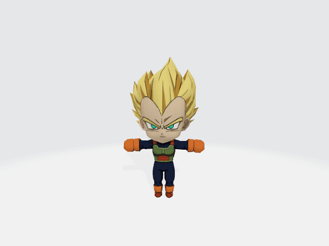 Baby Vegeta Super Saiyan 3d model