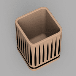 Modern Tribal Pen Cup 3d model