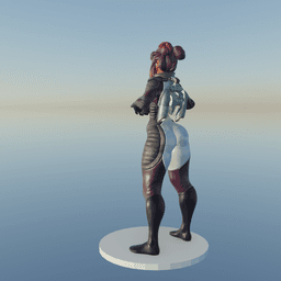 Cute Space Girl v2 3d model