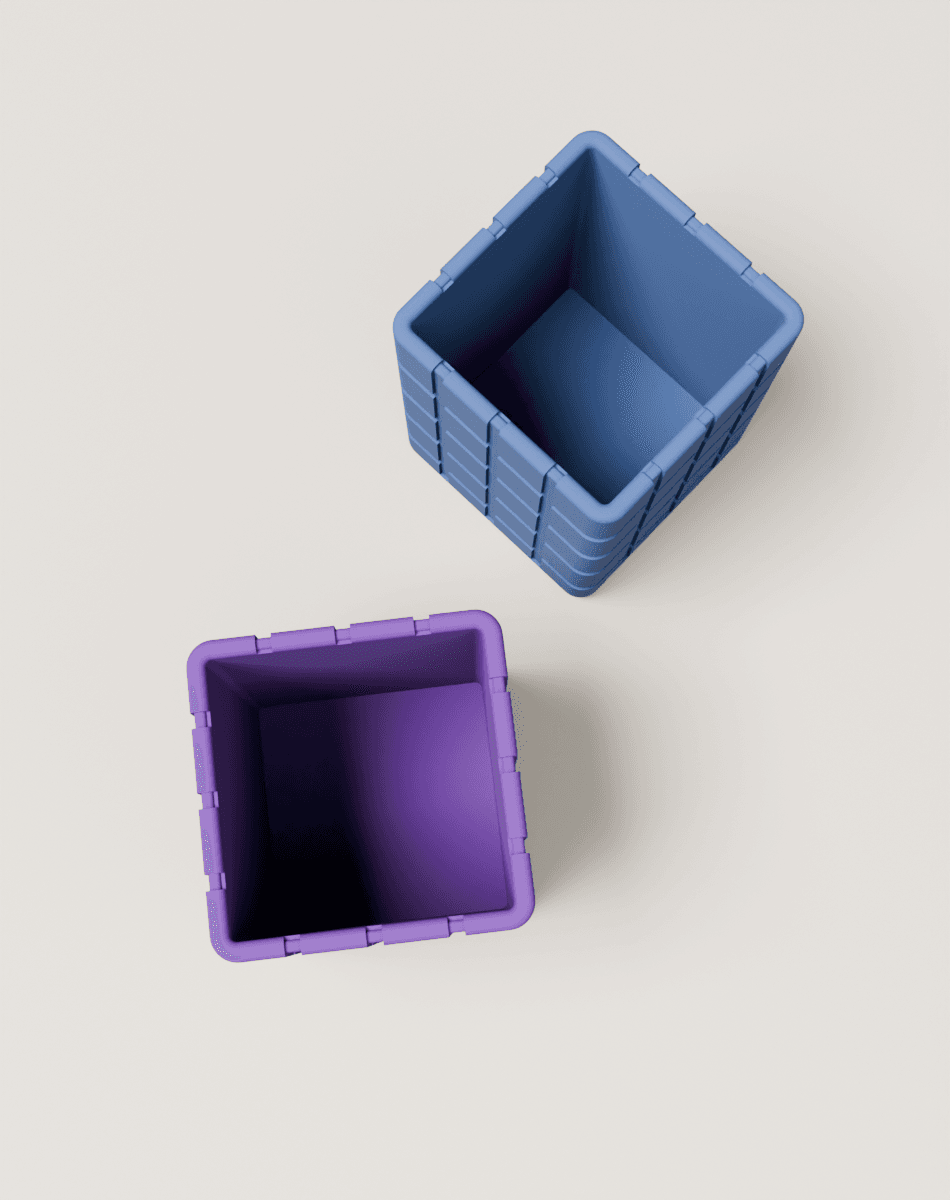 Square Pattern Toothbrush Holder 3d model