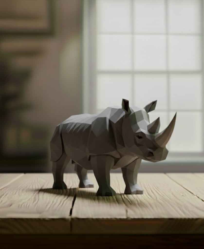 rhino lowpoly 3d model