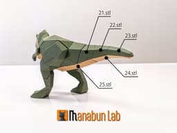 Low Poly T-Rex Tyrannosaurus Magnet Puzzle (No supports, no AMS) 3d model