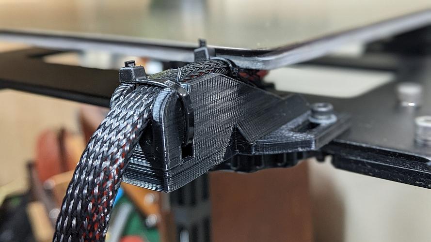 Easy print bed cable support for Ender 5 3d model