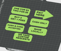 Ultimate Signs Maker - Custom 3D Printable Signs & Labels with Magnet & Clip System STL/3MF 3d model