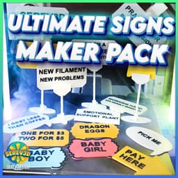 Ultimate Signs Maker - Custom 3D Printable Signs & Labels with Magnet & Clip System STL/3MF 3d model