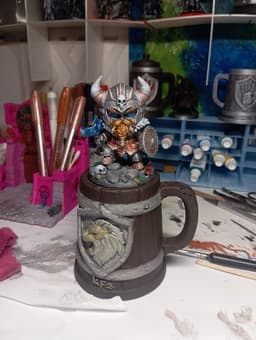 Chibi Dwarf Rpg Action Figure 75mm 3d model