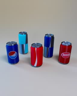 Soda Can Fidget Clicker Keychain 3d model