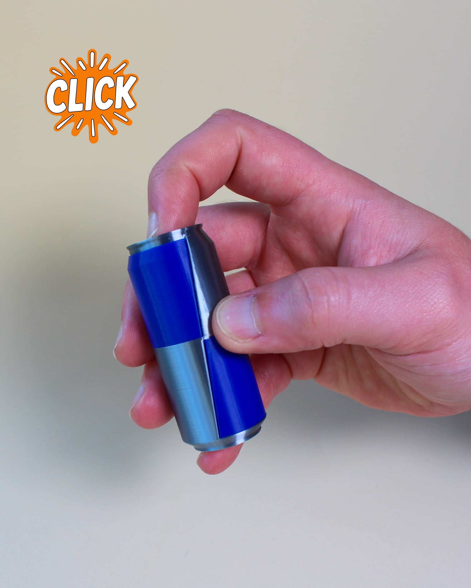 Soda Can Fidget Clicker Keychain 3d model