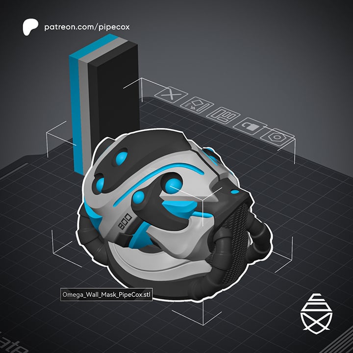 Omega Wall 3d model