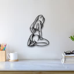 Beautiful Girl Wall Art 3d model