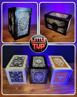 Smaller More Compact Folding Card Box with multiple panel styles 3d model