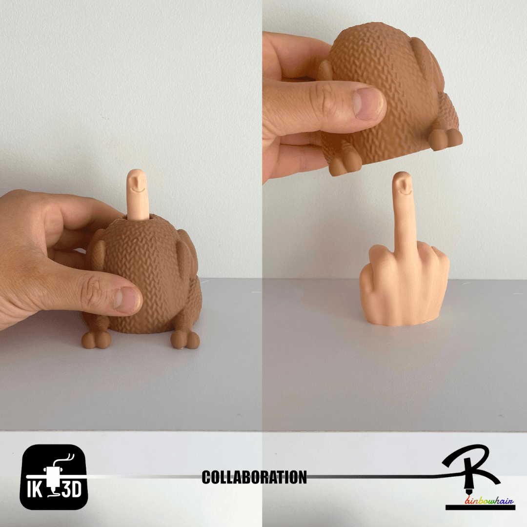 Mr Nice Turkey / Hidden Middle Finger / No Supports 3d model
