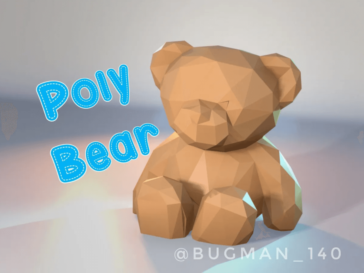 Poly Bear  3d model