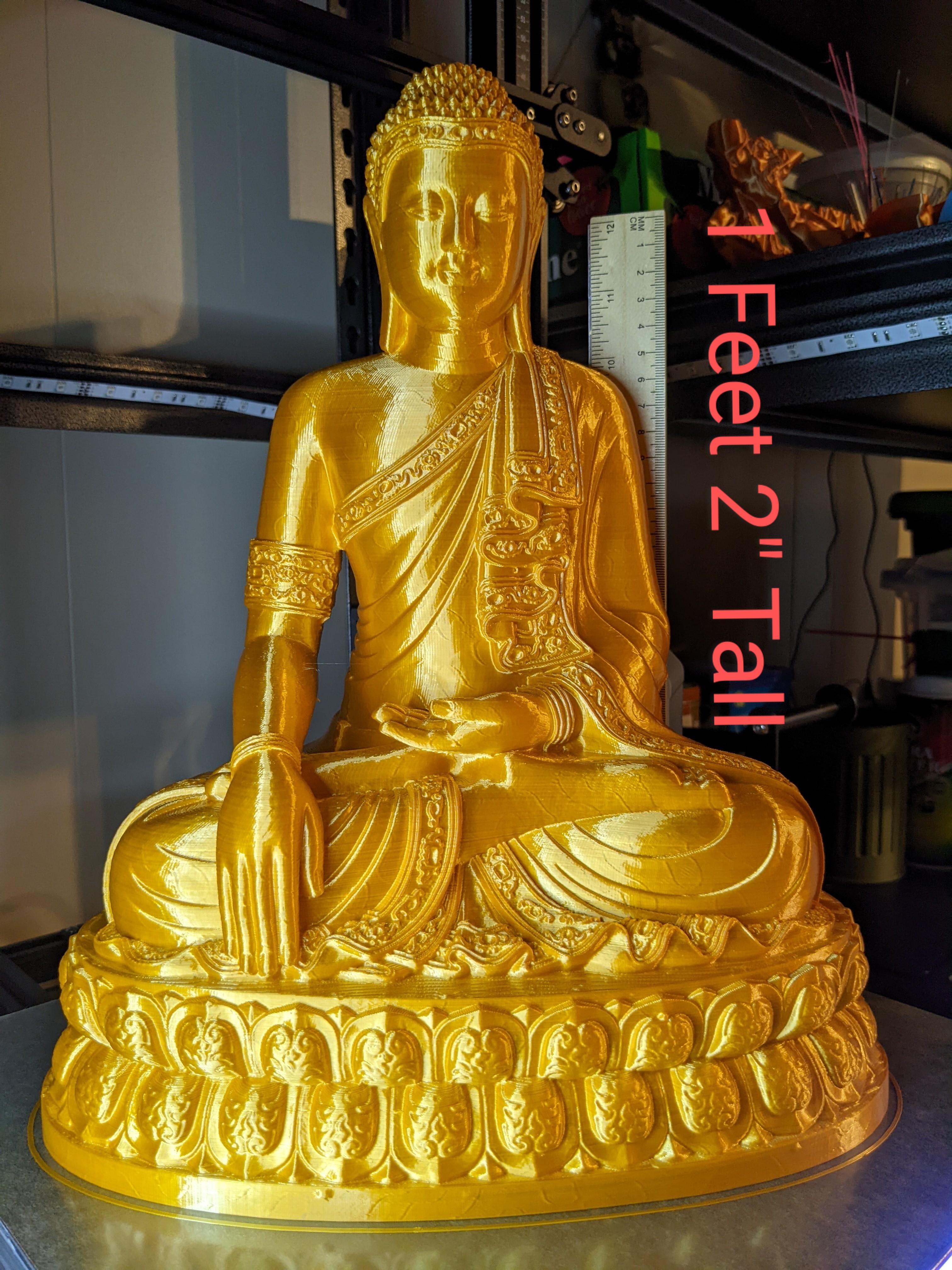 Thai Buddha + Low Poly + Flat Bottom Repaired Mesh 3d model