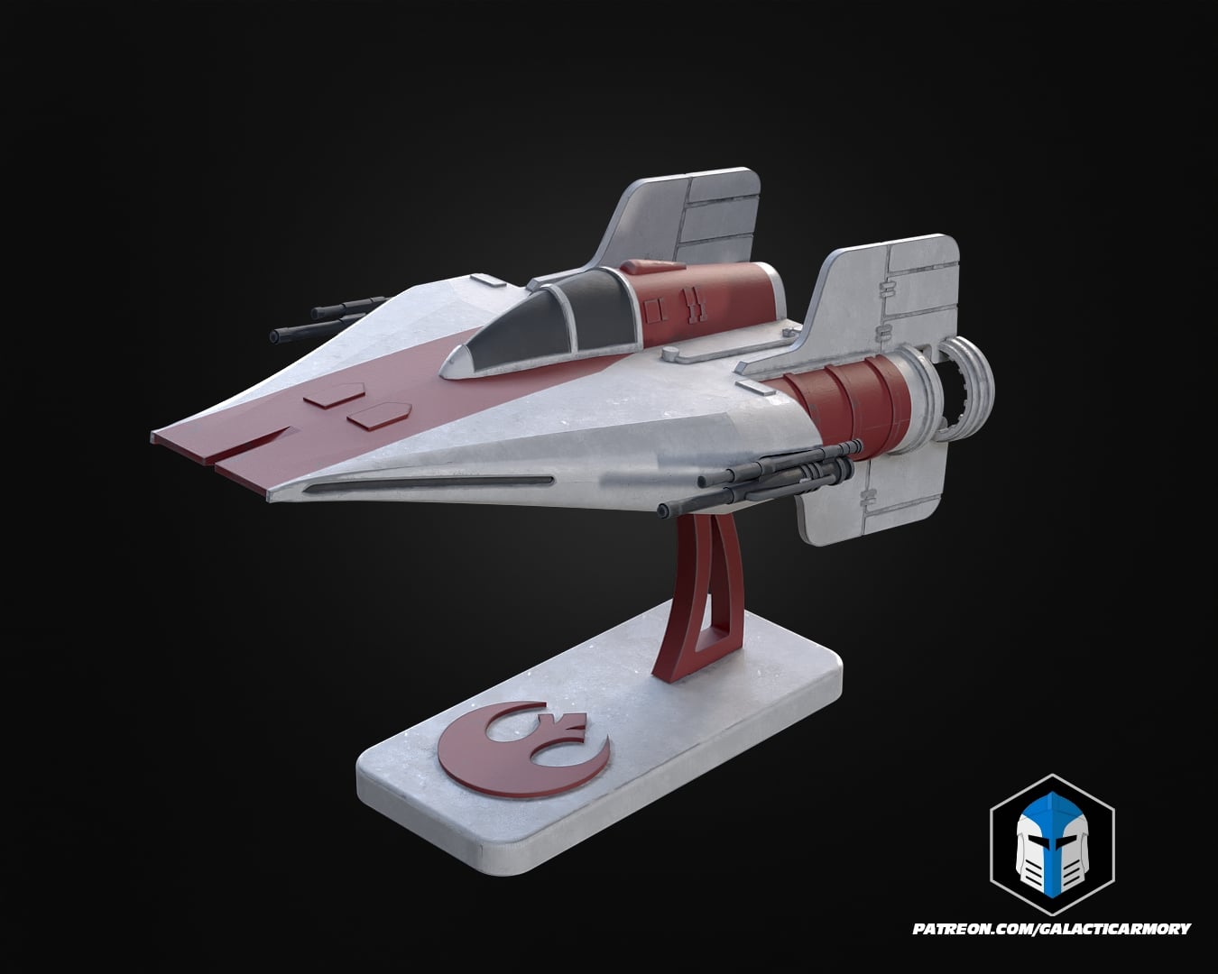 A-Wing Vehicle Kit Card - 3D Print Files 3d model