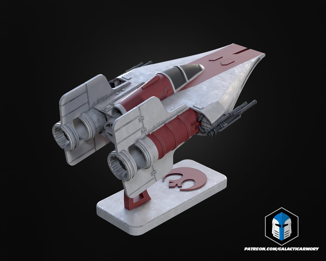 A-Wing Vehicle Kit Card - 3D Print Files 3d model