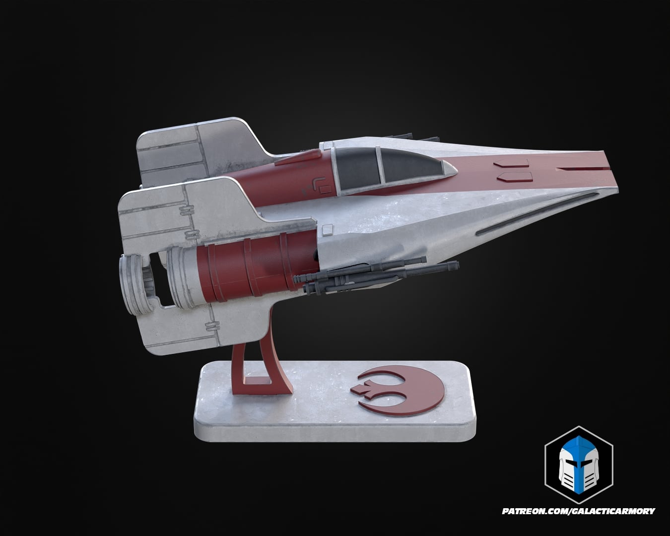 A-Wing Vehicle Kit Card - 3D Print Files 3d model