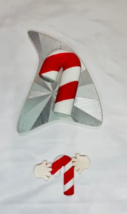 Magnetic Candy Cane Hat For Modular Gnome Sign 3d model