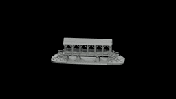 Covered Footbridge STL - Printable D&D Tabletop Terrain 3d model