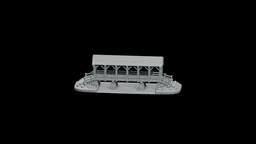 Covered Footbridge STL - Printable D&D Tabletop Terrain 3d model
