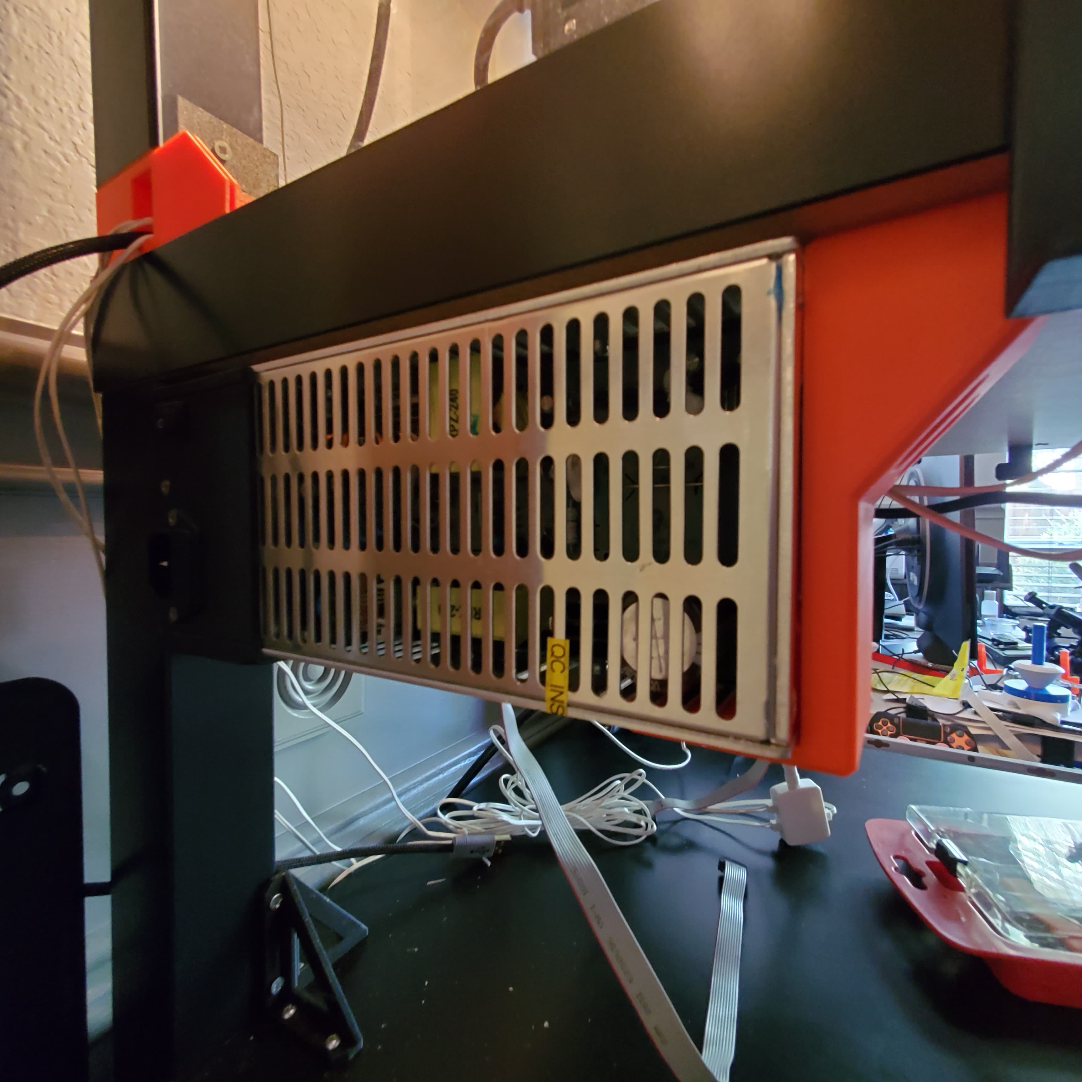 Horizontal PSU mount for Prusa i3 mk3/S LACK enclosure 3d model