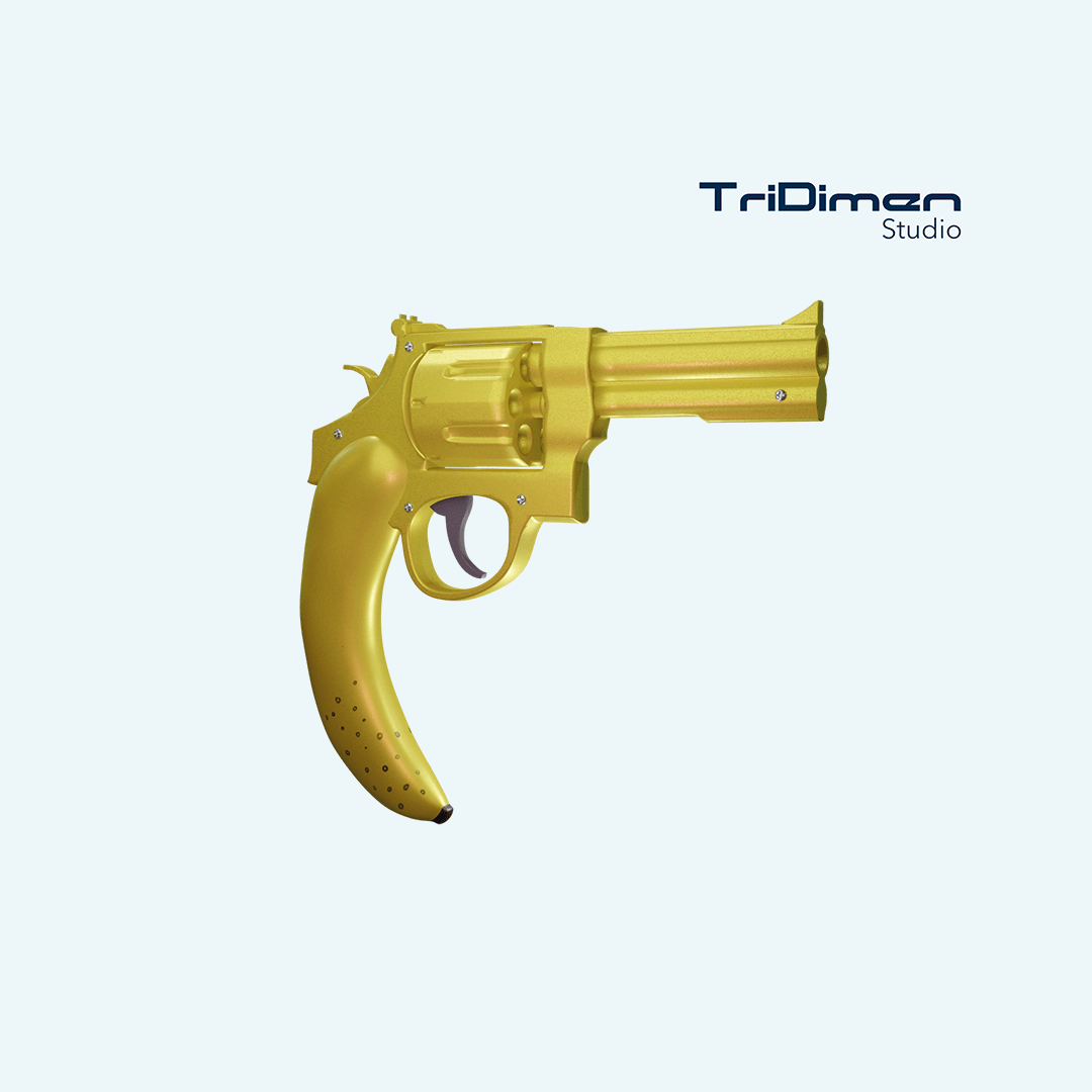 Banana Revolver 3d model