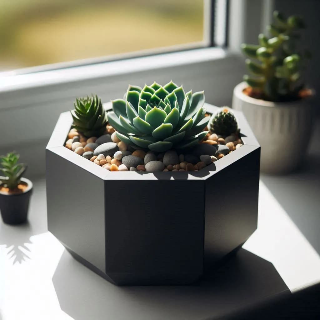 Design Octagonal Succulents Planter 3d model