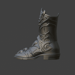 Witch Hunter Boots – Gothic Fantasy Armor Boots 3d model