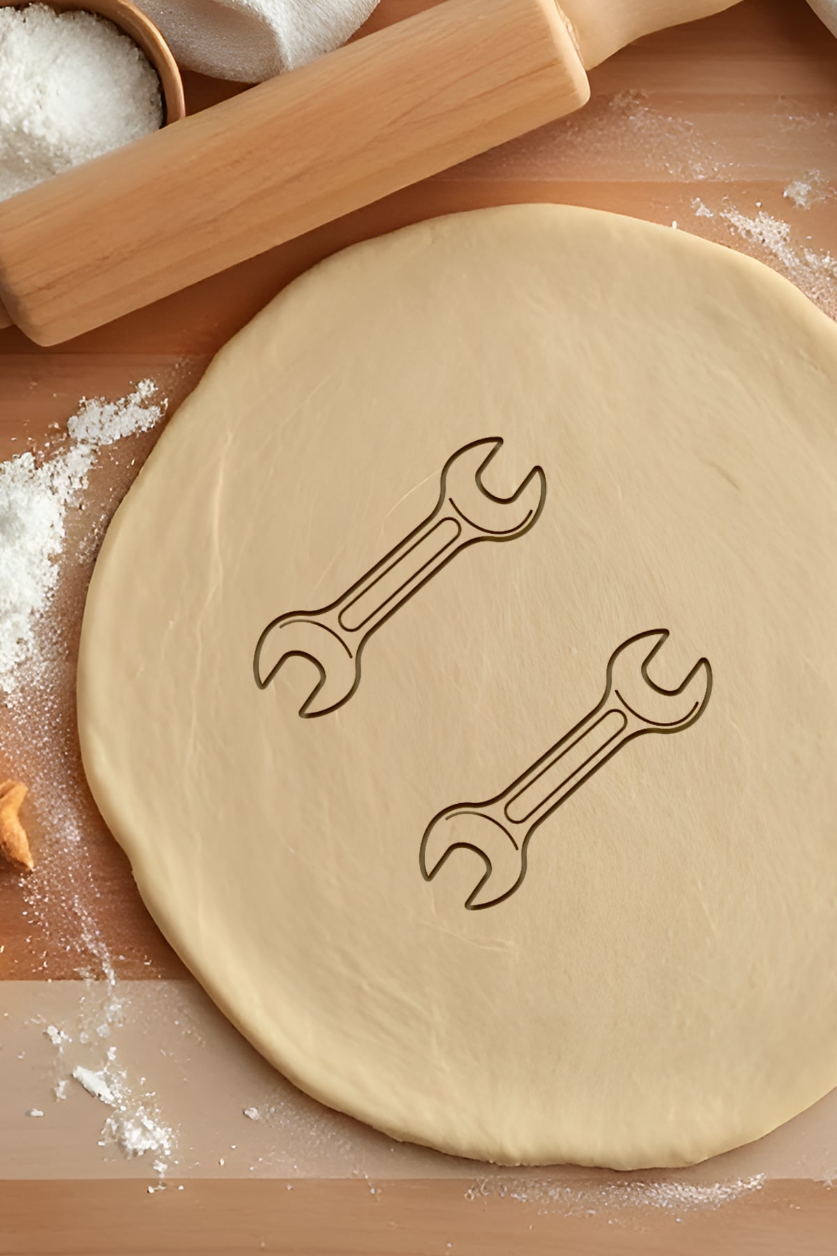 Spanner Cookie Cutter, Biscuit Cutter 3d model