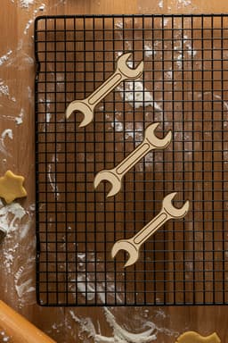 Spanner Cookie Cutter, Biscuit Cutter 3d model