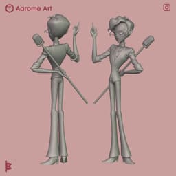 Alastor Human Hazbin Hotel 3d model