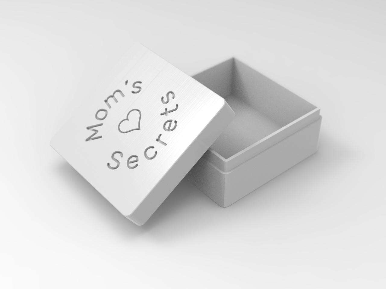 Boîte carré 'Secrets de Maman'  3d model