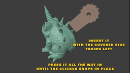 Unicorn Frog - Flexi Clicker Fantasy Creature - No Supports 3D Print STL/3MF 3d model