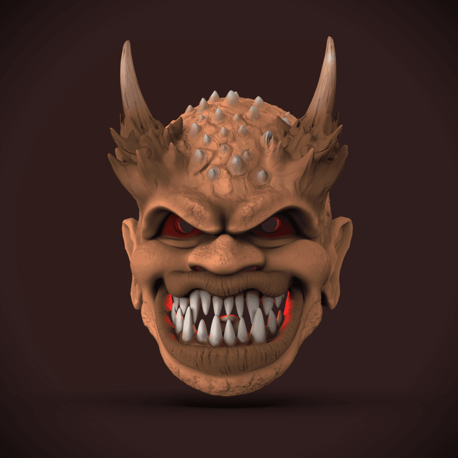 Demon Mask -"Chomp" (Sculptober Day 17) 3d model