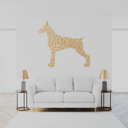 Geometric dog wall art - “Dobermann style” 3d model