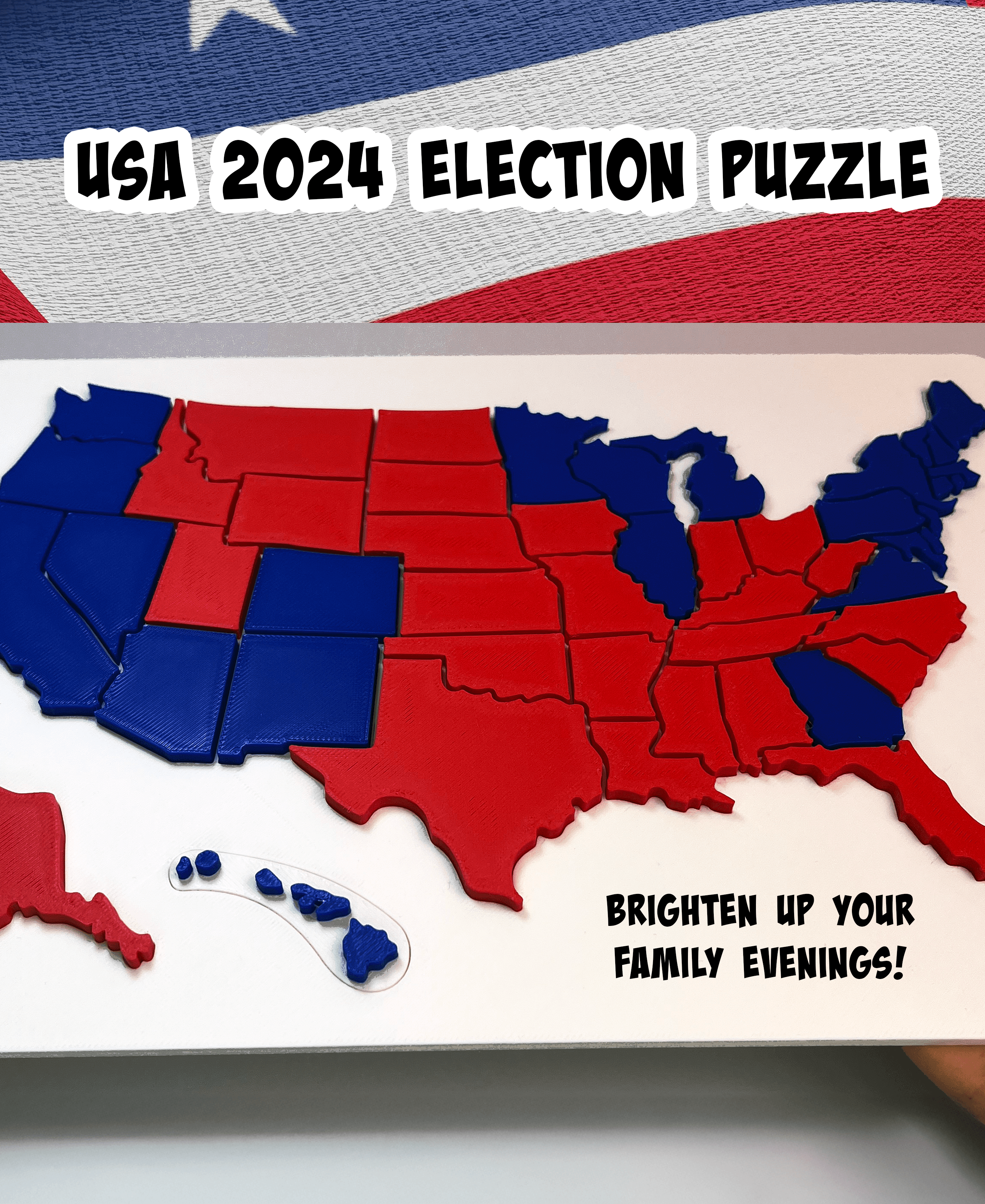 USA 2024 Election Puzzle Game 3d model