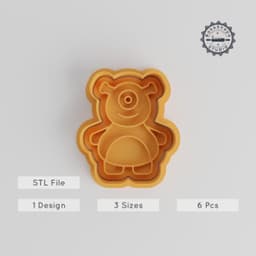 Ogre Ear Monster Cookie Cutter & Stamp Set, S/M/L, Perfect for Cookies & Fondant, Fantasy Goblin, Troll Ear Designs, 6 Piece Collection PRODUCT_3035 3d model