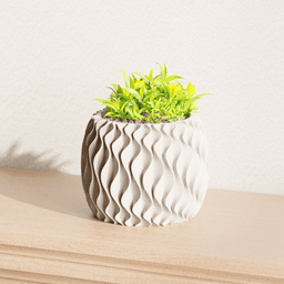 Planter with dripping tray 3d model
