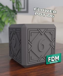 RPG - D6 Flower Pot 3d model