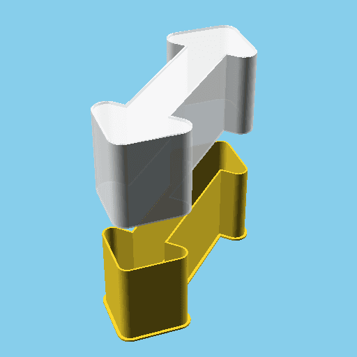 Double Ended Arrow, nestable box (v1) 3d model
