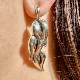 Three Leaves Earring 3d model