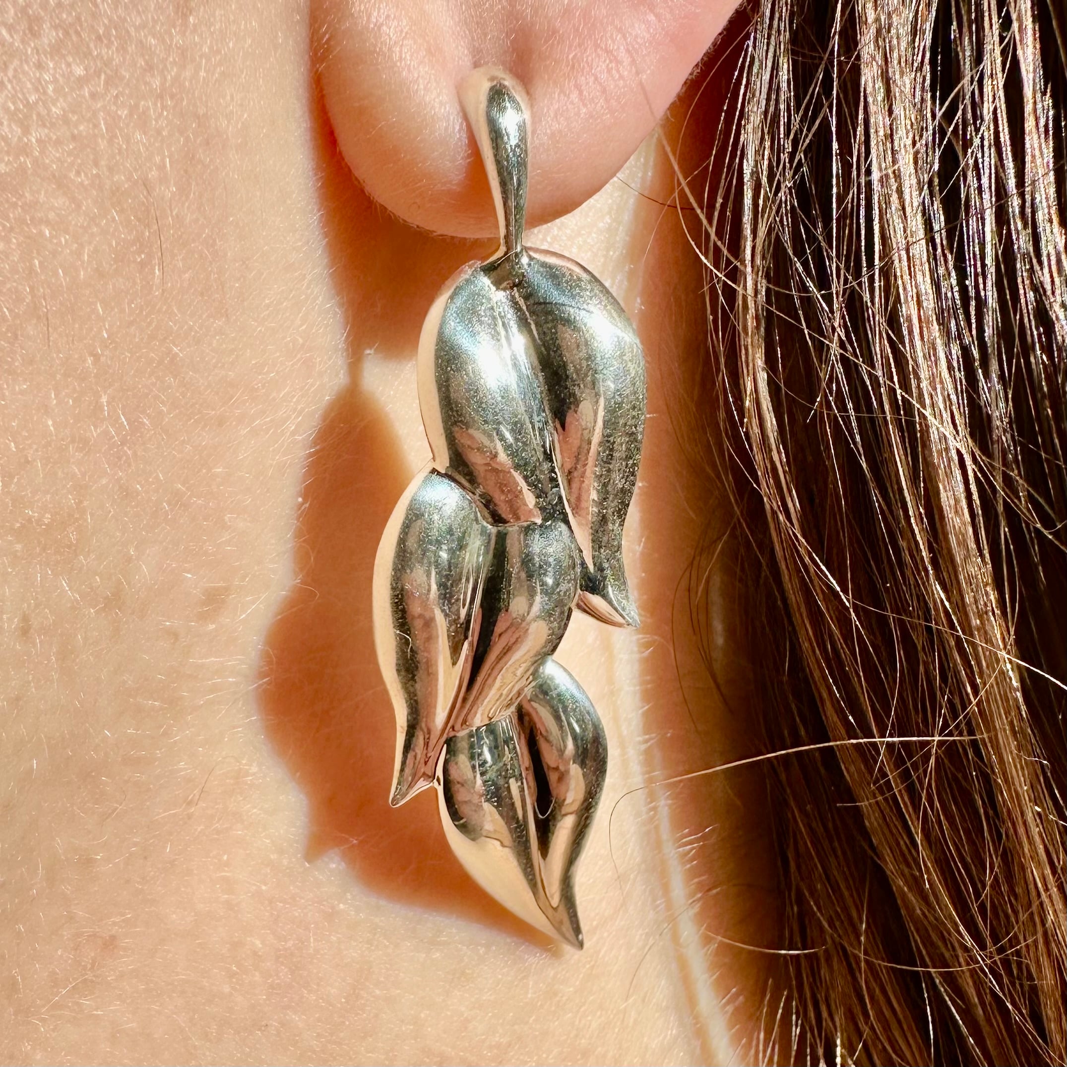 Three Leaves Earring 3d model