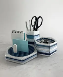 Desk Accessories Modular Stacking Desk Organizer Set with Pencil Cup 3d model