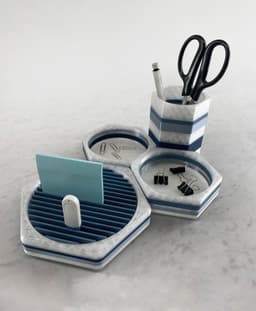 Desk Accessories Modular Stacking Desk Organizer Set with Pencil Cup 3d model