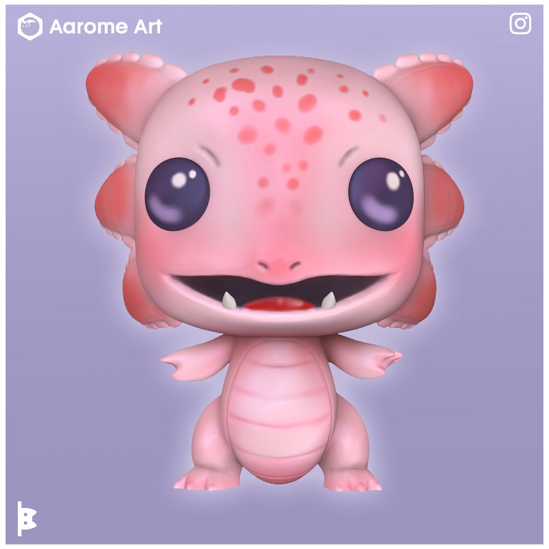 Axolotl Funko 3d model