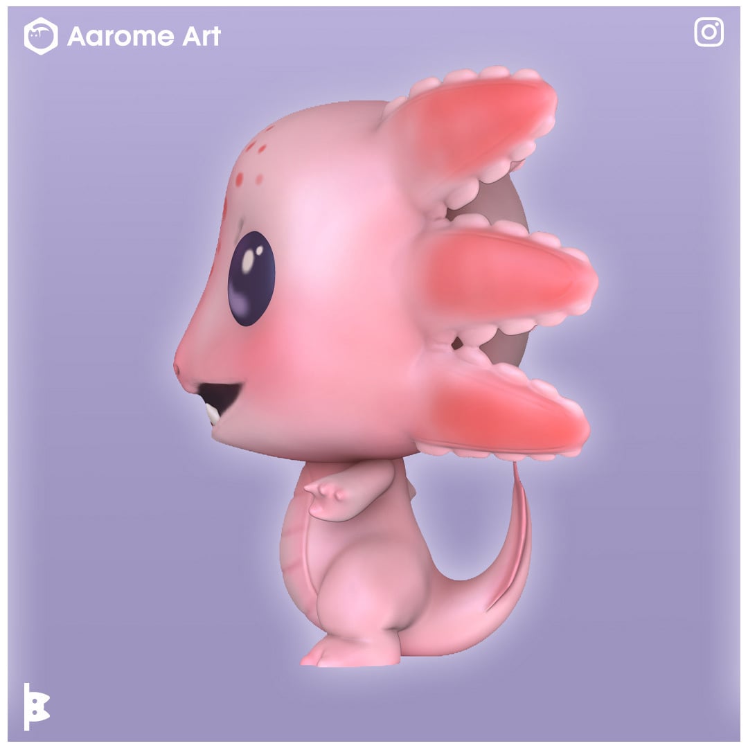 Axolotl Funko 3d model