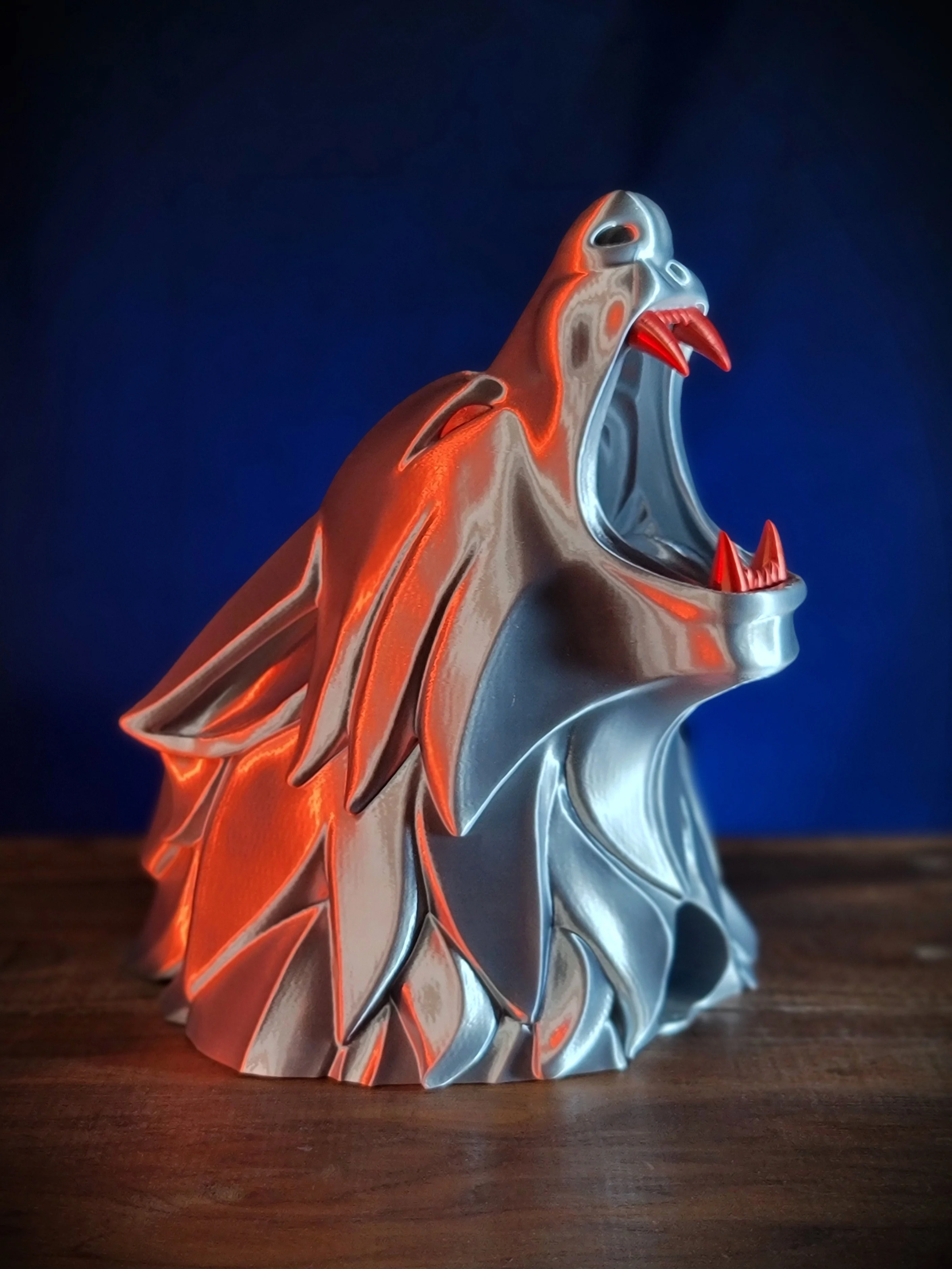 Wall Mounted Wolf Dice Tower 3d model
