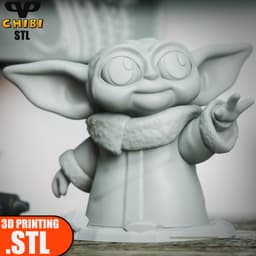 Grogu Chibi STL for 3D Printing ChibiSTL 3DXM 3d model