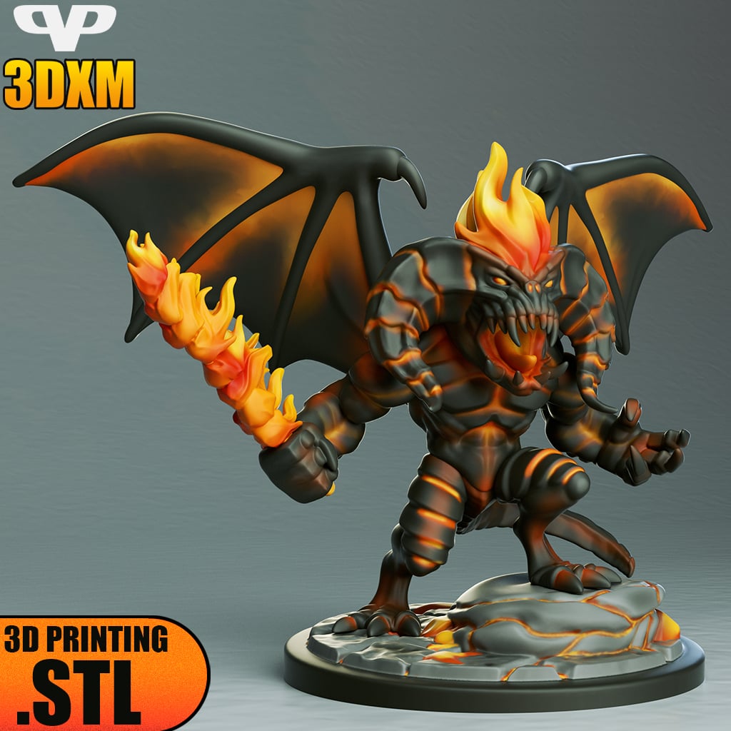 Lotr Balrog Chibi STL for 3D Printing ChibiSTL 3DXM 3d model