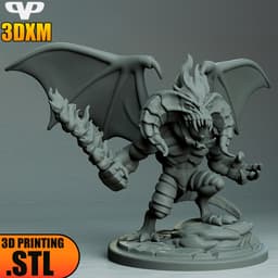 Lotr Balrog Chibi STL for 3D Printing ChibiSTL 3DXM 3d model